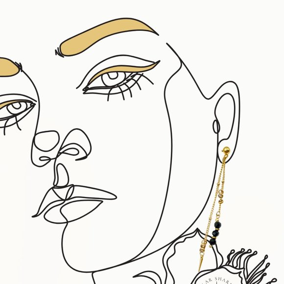Stainless Steel Style Tassel Earrings - Picture 2 of 2